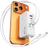 4 in 1 Retractable Wall Charger for iPhone 17,Retractable Phone Charger Wall Plug,Travel Essentials Retractable Charger for iPhone 17 Pro Max/17 Pro/17 Air/16/15/14/13/12,Galaxy S25,Pixel 10,iPad