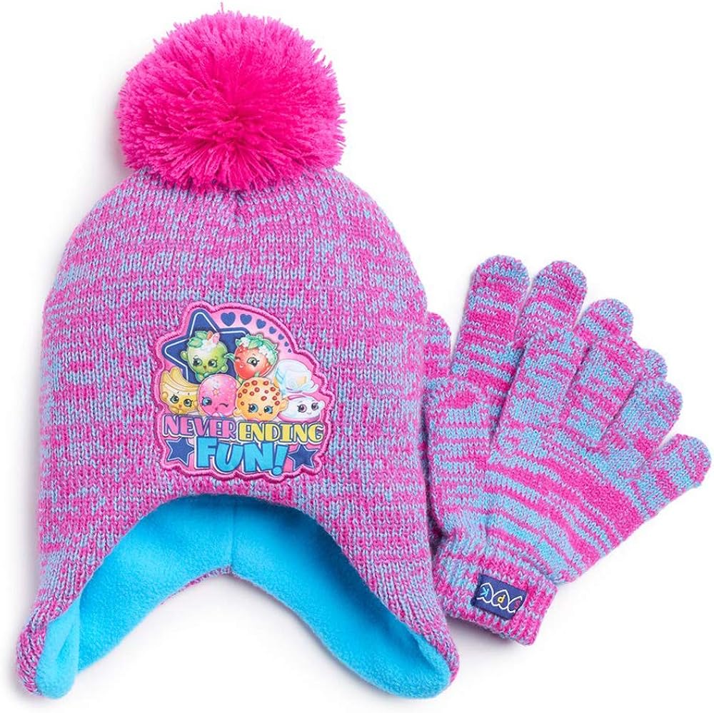 little girls hat and gloves