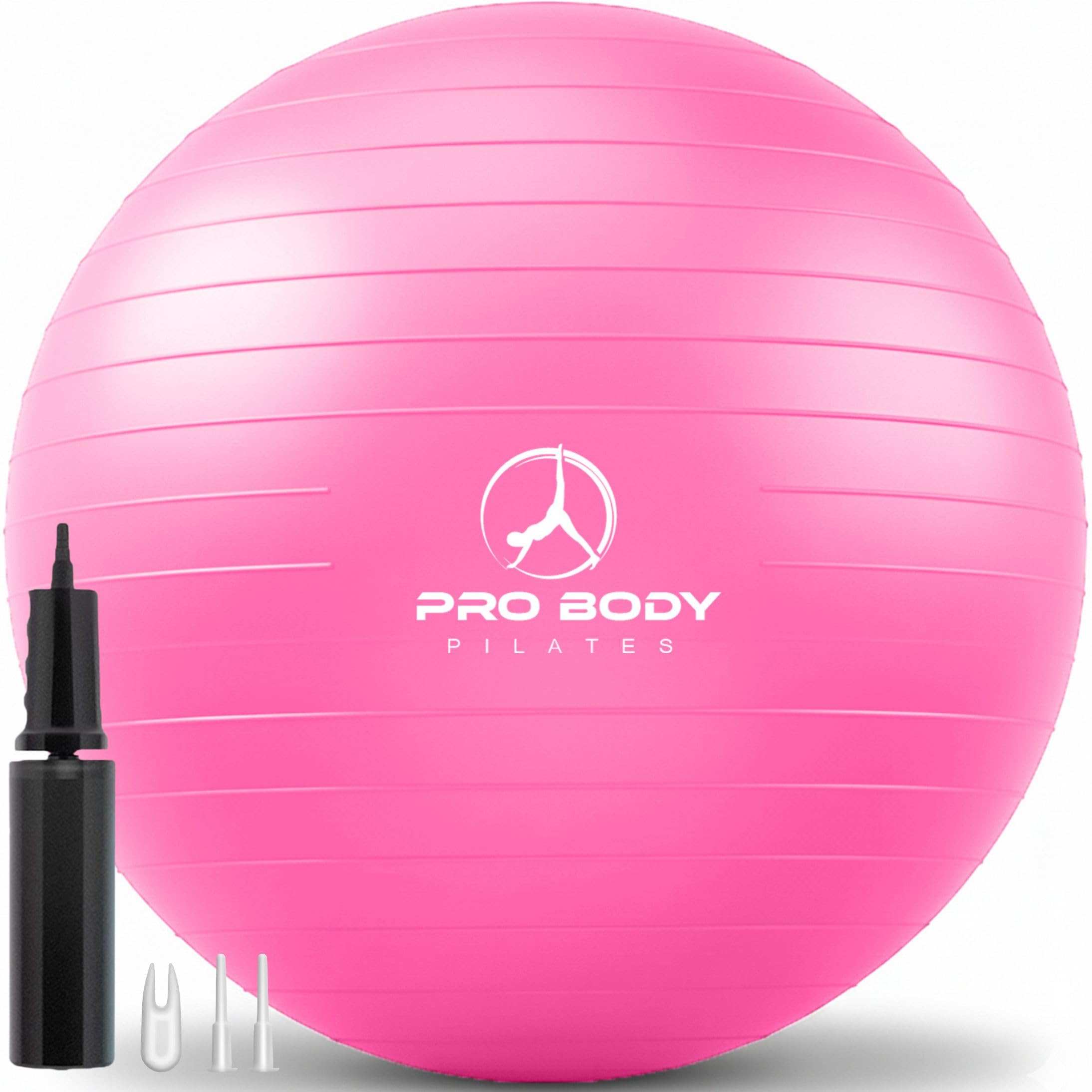 ProBody Pilates Yoga Ball - Gym Grade Exercise Ball (Pink, 55 cm)