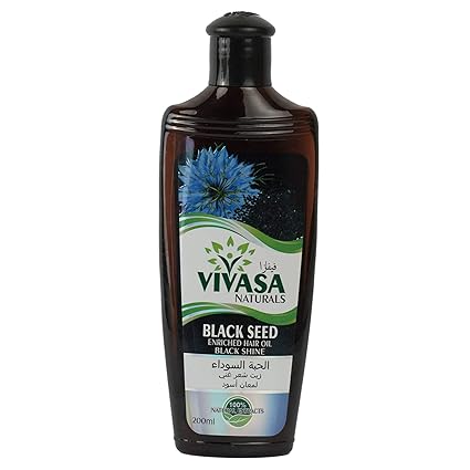 Vivasa Naturals Black Seed | Kalonji Enriched Hair Oil - Black Shine (200 ml)