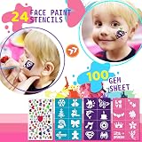 BLOT Face Paint Kit 14 Colors Non Toxic Washable with Stencils Brushes view 5
