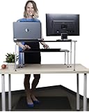 Latitude by Stand Steady&reg; Standing Desk Set - 2 Height Adjustable Levels - Holds 2 Monitors and converts any desk to a Stand up Desk!
