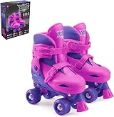 Xootz Kids Quad Skates Beginner Adjustable Purple Sizes 9-12 view 1