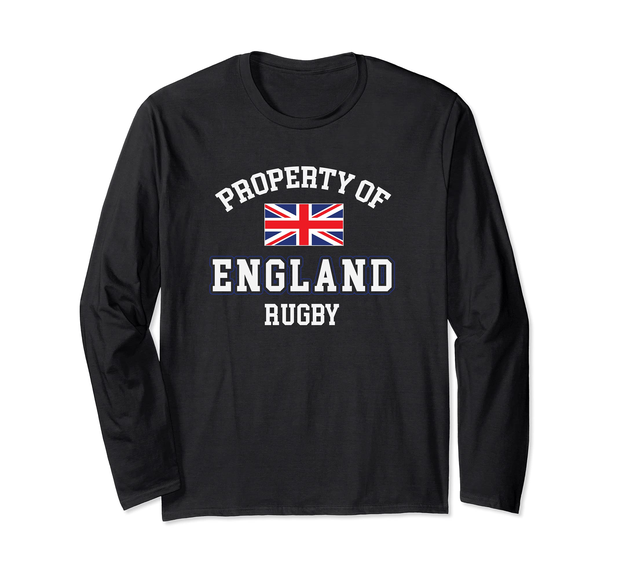 Property England UK Rugby Team Flag Player Fan Supporter Long Sleeve T-Shirt