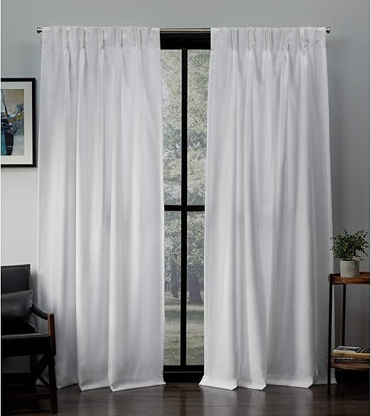 Amazon Com Exclusive Home Curtains Loha Linen Pinch Pleat Curtain