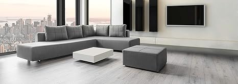 FEYDOM Gemini A | Ausführung Rechts - innovatives Multi-Funktionssofa I 3 in 1 Wandlungsfähige Design Wohnlandschaft (Mittelg