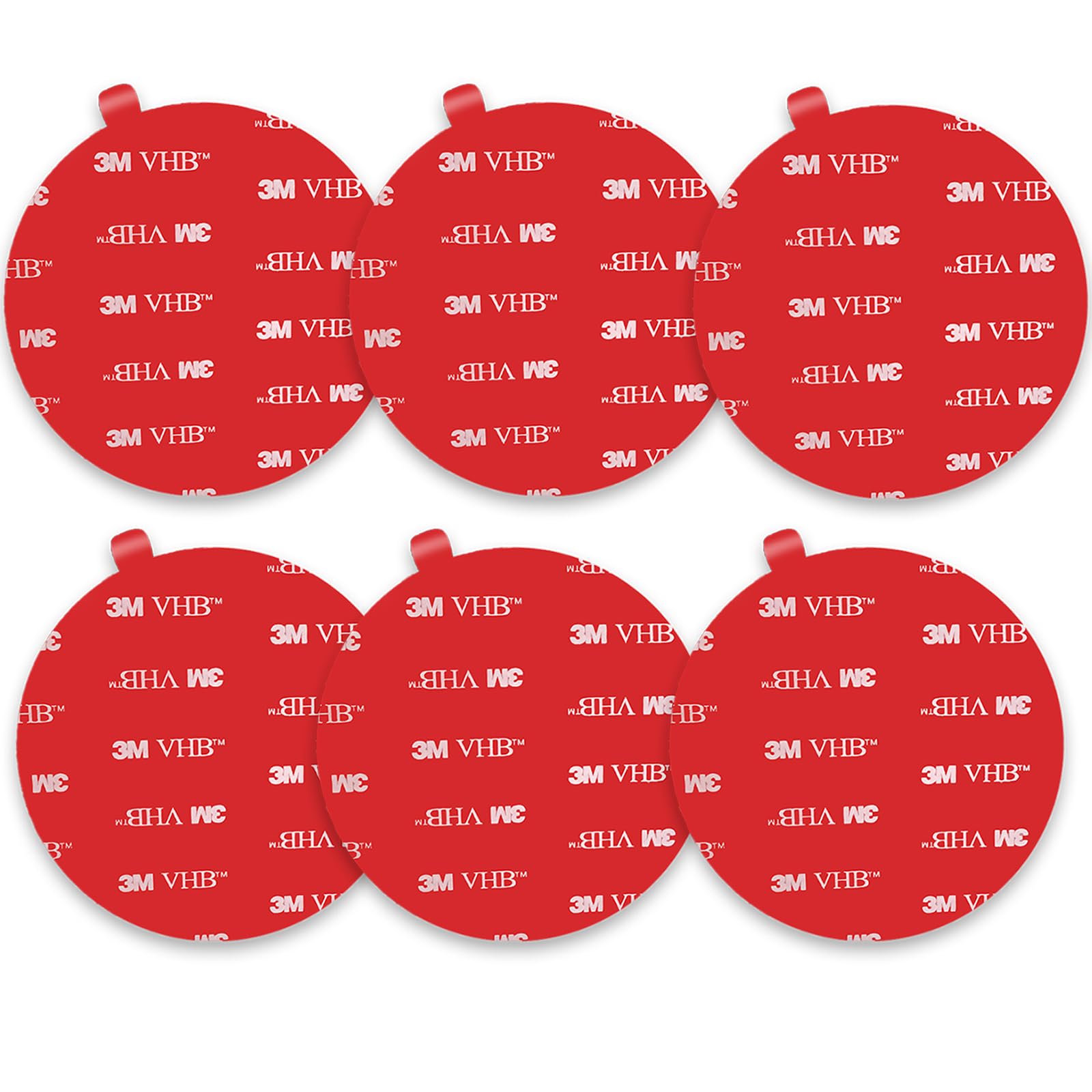 Photo 1 of Double Sided Adhesive Pads,Made of 3 M VH B 5952,3 M Round Car Mount Adhesive Replacement.Sticky Dash Cam Mounting Tape.Heavy Duty Tape Sticker for Dashboard &Daily Use.Waterproof,Heat-Resistant.6PCS