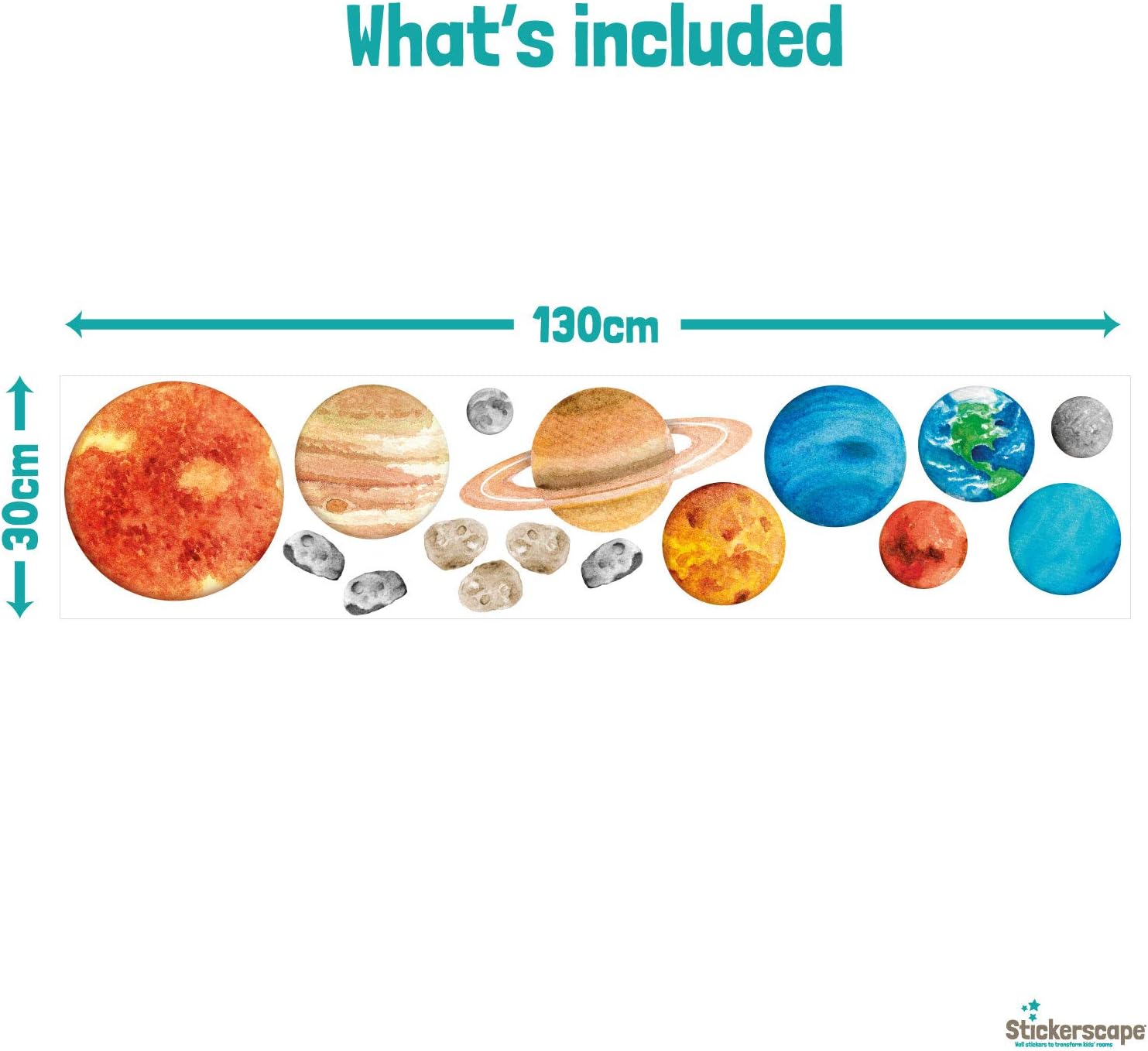 Solar System Wall Sticker, Space Wall Stickers - Image 5