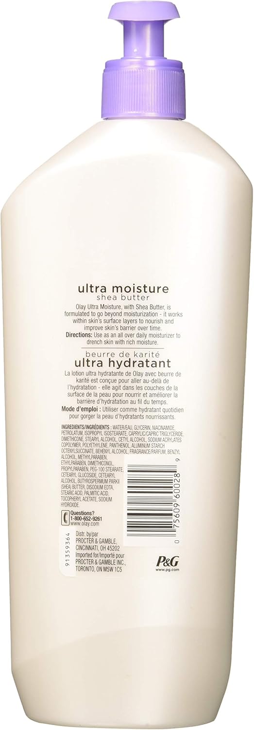 Olay Quench Body Lotion Ultra Moisture with Shea Butter and Vitamins E and B3, 20.2 oz (Pack of 2) : Bath And Shower Gels : Beauty