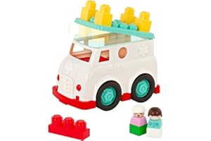 Battat – Rescue Truck – 8 Pieces Construction Set – 2 Figures & 5 Blocks – Build – On Vehicle – 12+ Months – Locbloc® Ambulance