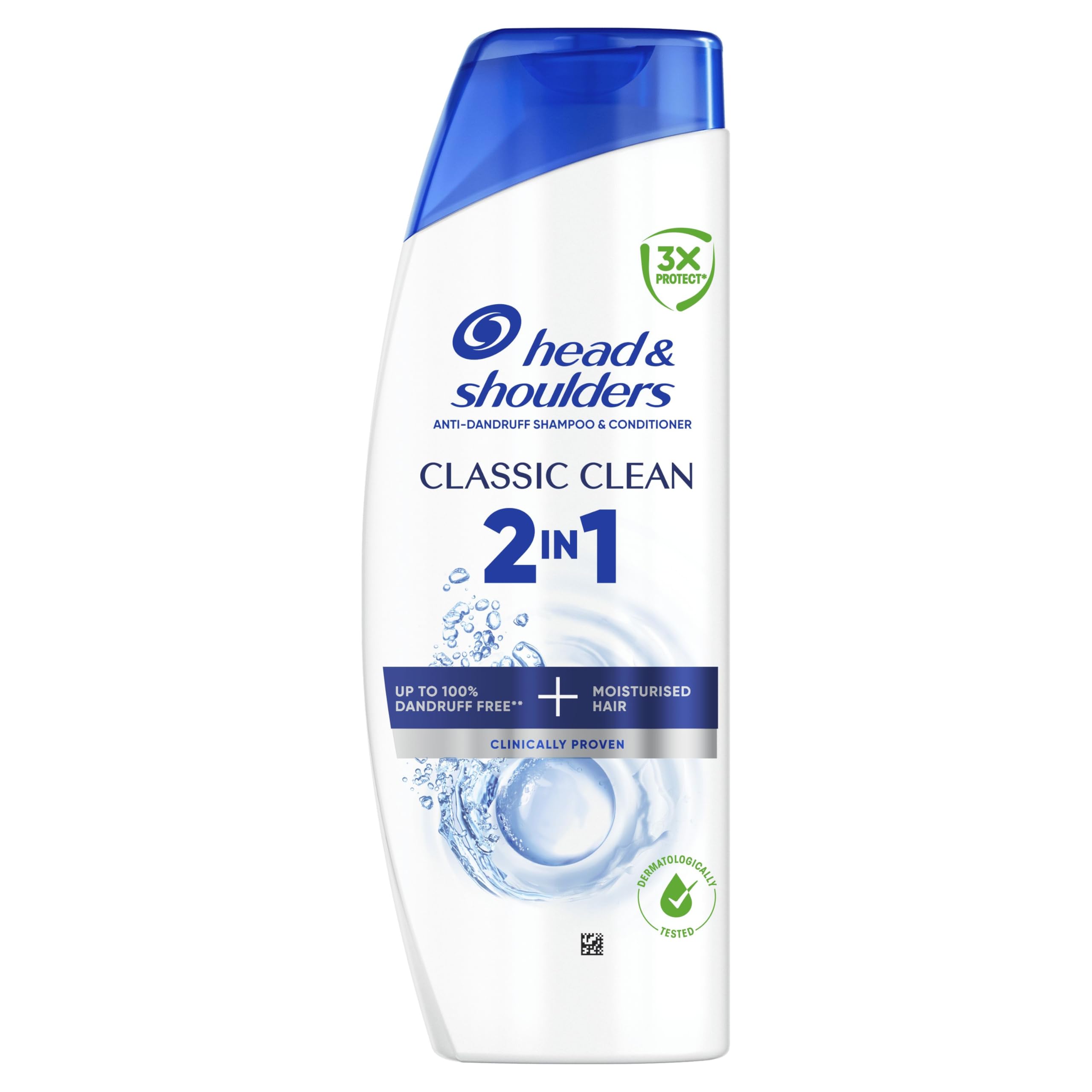 Head & Shoulders Classic Clean Anti-Dandruff 2-in-1 Shampoo, Six-Pack, 6 x 250 ml, Clinically Proven Deep Clean, UK Number 1 Shampoo