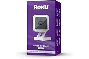 Roku CS1000R Smart Home Indoor Camera SE - Wired Security Camera with Motion & Sound Detection (Renewed)