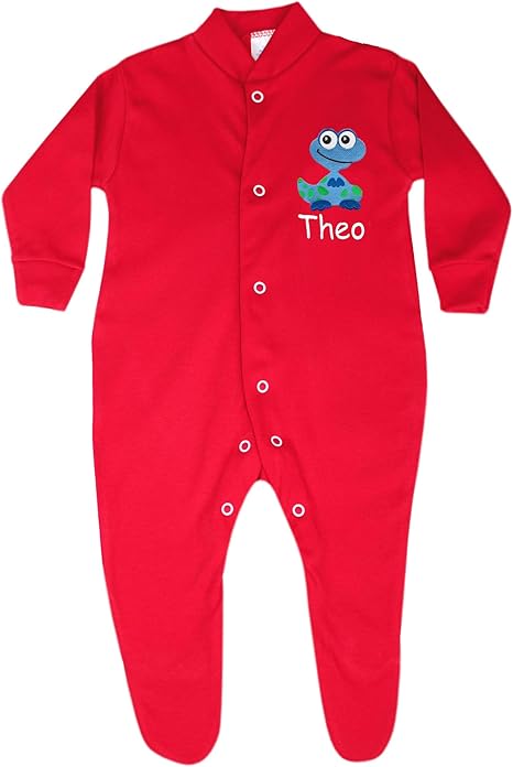 red sleepsuit baby