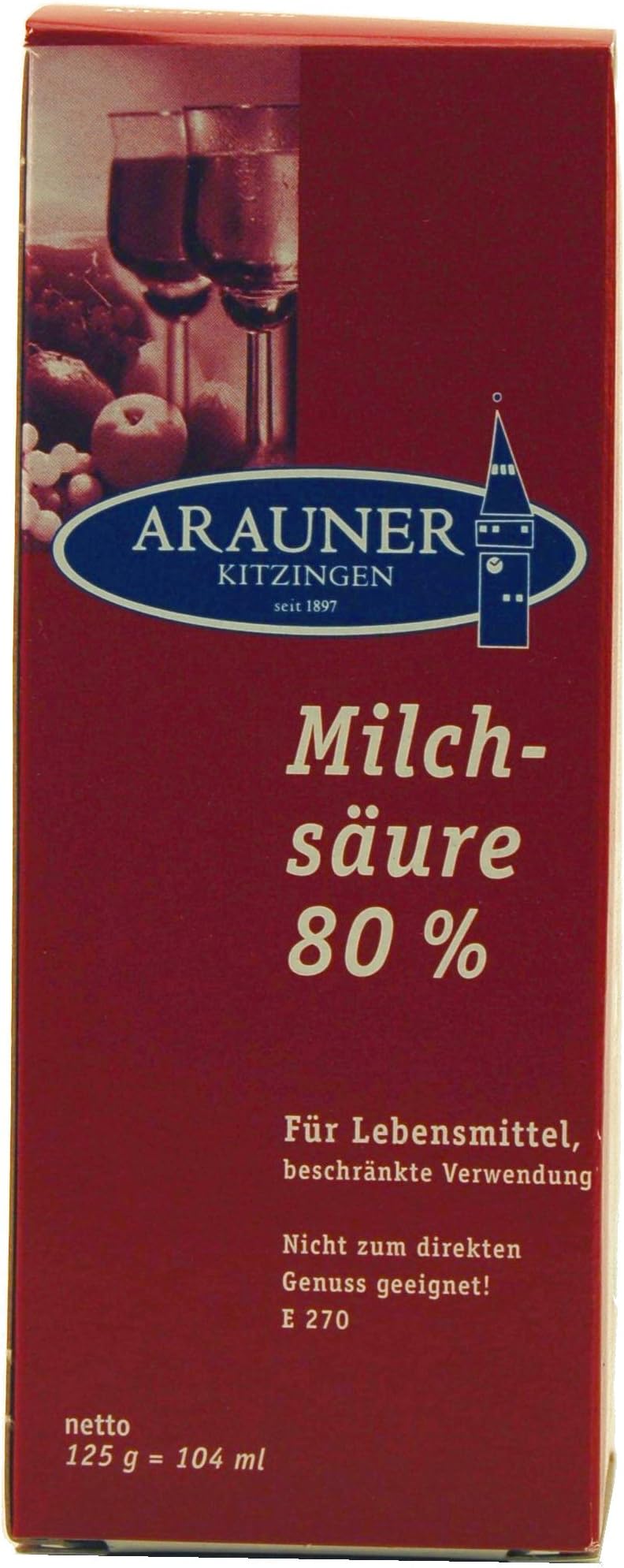 Arauner Kitzinger Milchsäure 80%, 125g