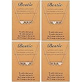 choice of all BFF Necklace for 2 Friendship Necklaces for Women Interlocking Circle Pendant Necklace Stocking Stuffers for Women Bestie Friends Sisters Birthday Gifts for Her