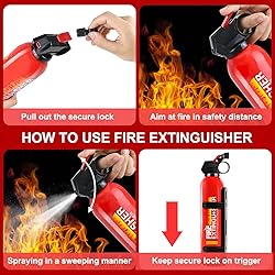 4 Pack Fire Extinguisher for Home with Wall Mount