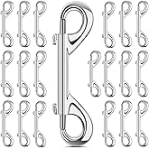 ERKOON 3.5 inch Double Ended snap Hooks,110lbs Metal Clips Load Capacity Zinc Alloy Double Sided Clips Heavy Duty Trigger Snap for Dogs Leashes/Water Bucket/Horse Feed/Hammocks Bolt snap
