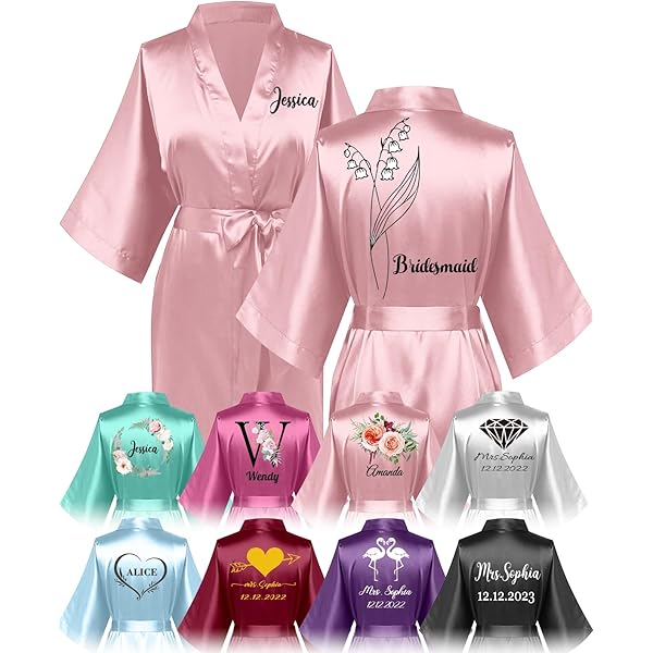 Bata Kimono SALOMÉ Satén Y Terciopelo