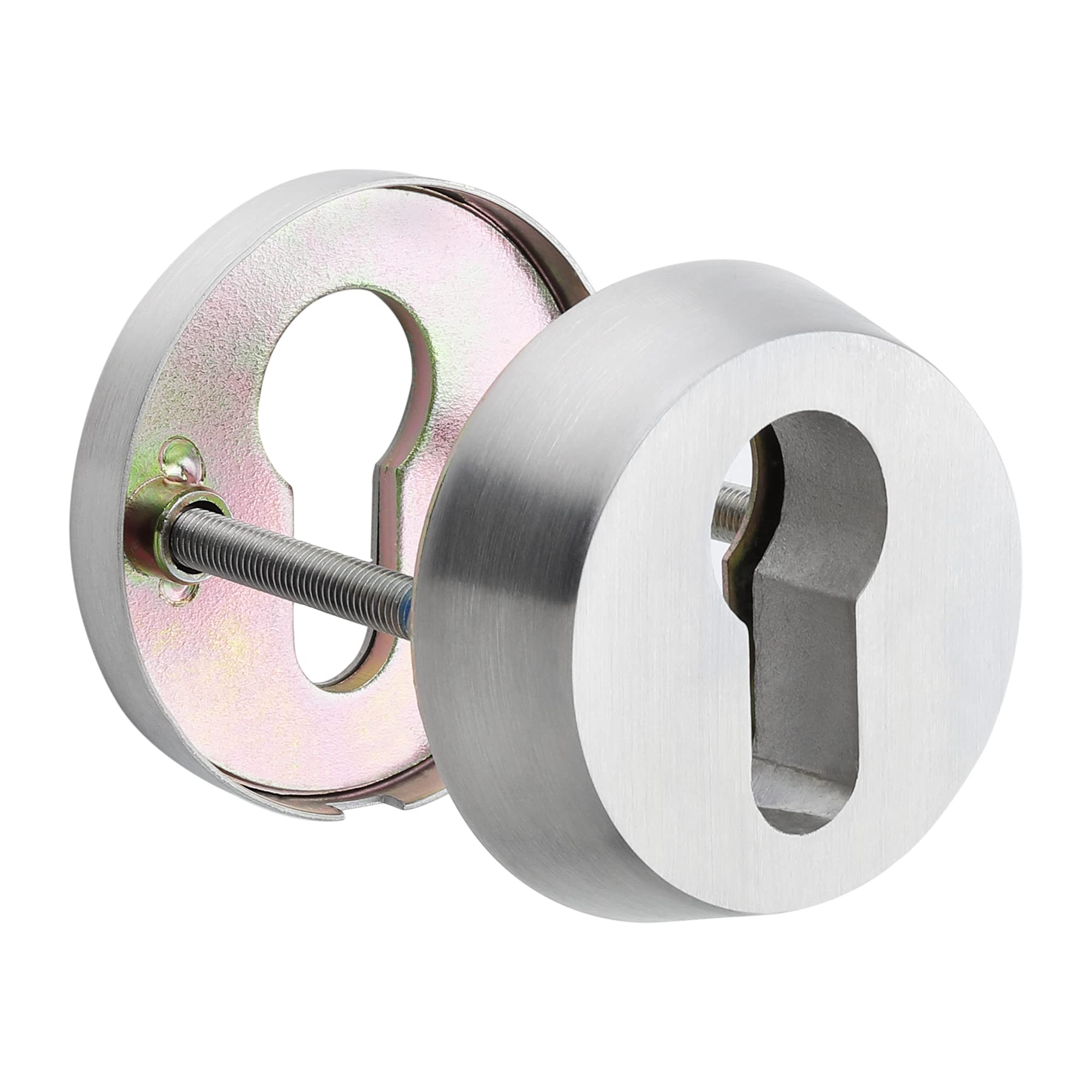 ck-trbeschlge Lock ES1 WK2 Rosette V2A Stainless Steel Matt 15 mm Certified