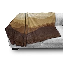 Ambesonne Tan Throw Blanket, Sunrise Over The