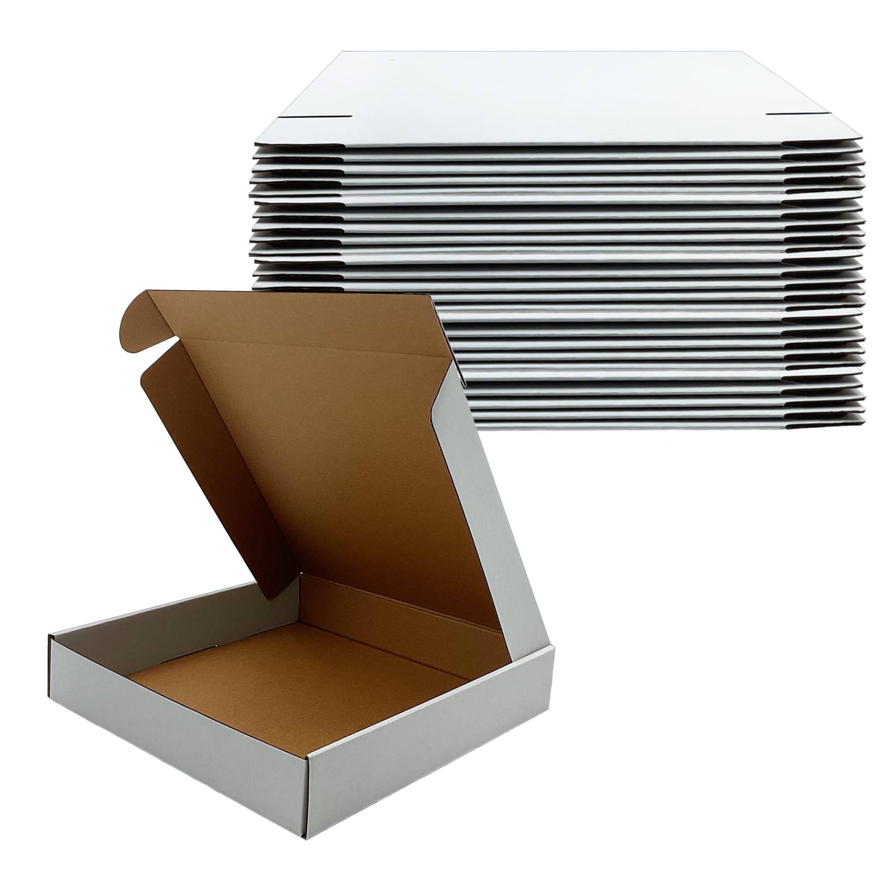Photo 1 of 11x11x2 Inches Shipping Boxes Set of 25,White Corrugated Mailing Cardboard Box Literature Mailer for Packing Small Business Moving Storage, E-Commerce Packaging Mailing Boxes Gift Boxes for Presents