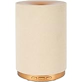Fabric Essential Oil Diffuser, 110ml Aroma Diffuser with Night Light, 2 Mist Modes, 3 Light Settings, 4 Timer Modes, Auto Shut-Off, for Home Office Bedroom Decor