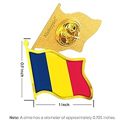 Chad Flag Lapel Pin - Enamel Metal National Badge