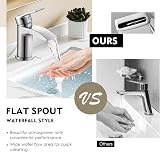 Hapilife Basin Taps Waterfall Mono Chrome Brassed Monoblock Sink Mixer Tap G1/2 view 5