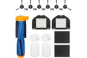 Ymimi UR2360S Replacement Parts for Shark UR2360S RV2302AE AV2310AE RV2310AE RV2320S UR2350AE RV2300S Ultra Robot Vacuum,1 Roller Brush,2 Sets Foam Filters,2 Hepa Filters,6 Side Brush (13 Pack)