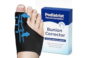 Habioer Bunion Corrector for Women and Men, Breathable Big Toe Straightener, Bunion Relief Splint & Pad, Comfortable for Day/Night Use, Fit for R/L, Washable