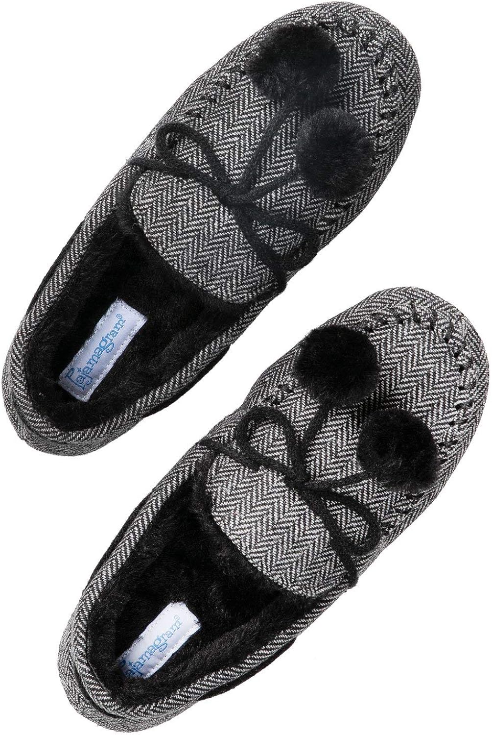 women's flannel lined moccasin slippers