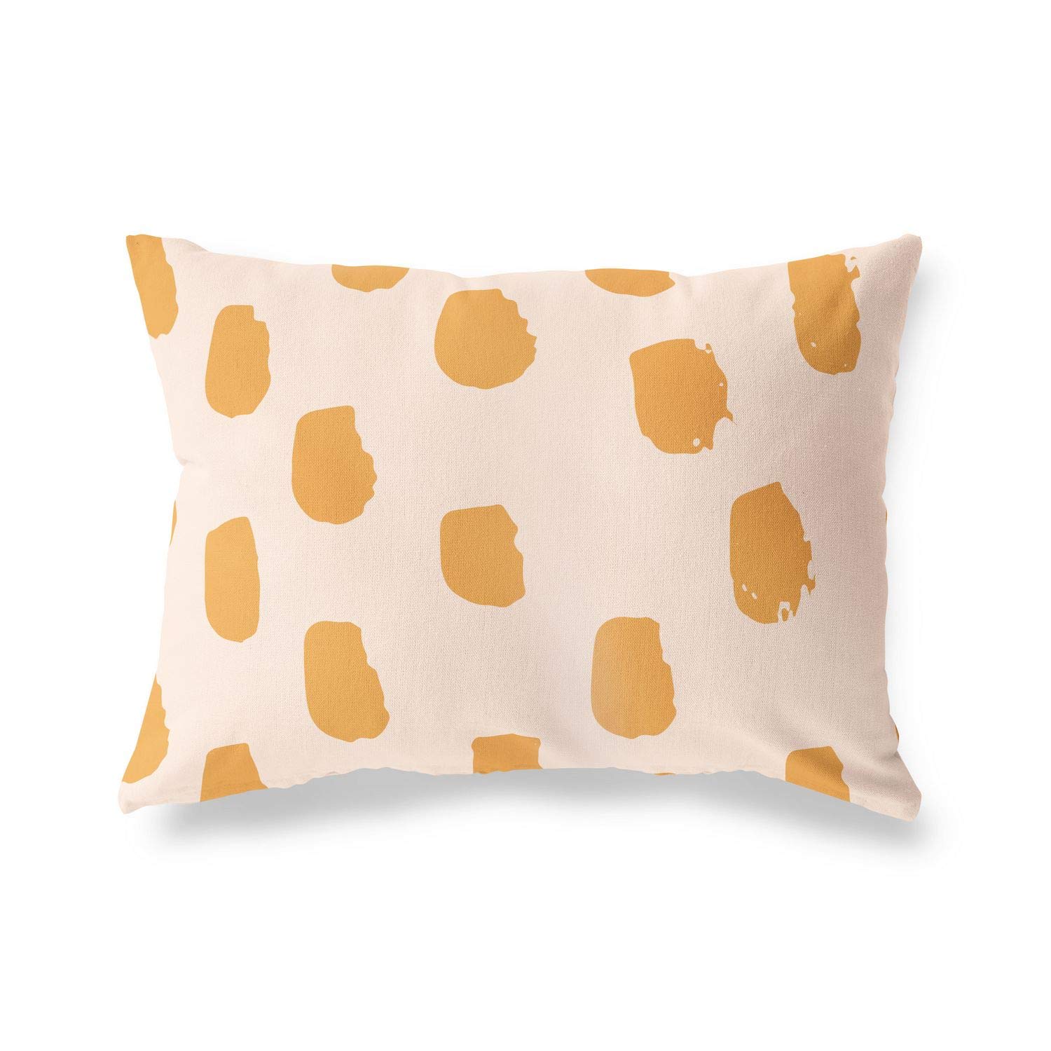 BonaMaison Decorative Cushion Cover, Orange-Off White Throw Pillow Covers, Home Decorative Pillowcases for Livingroom, Sofa, Bedroom, Size: 45X60 Cm - Designed and Manufactured in Turkey