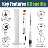 Thermometer World Home Brew Hydrometer with 100ml Trial Jar Kit view 2