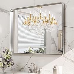LOAAO 40X30 Inch Brushed Nickel Bathroom