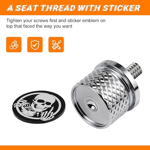 Chrome Fender Seat Bolt & Nut Kit For Harley Touring & More (1996-2024) – Polished Aluminum