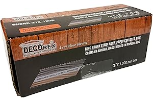 3-1/2" x .120 Ring Shank Framing Nails – Hot-Dip Galvanized, Paper Strip Collated 30–34° for Framing Nail Guns, Clipped Head 