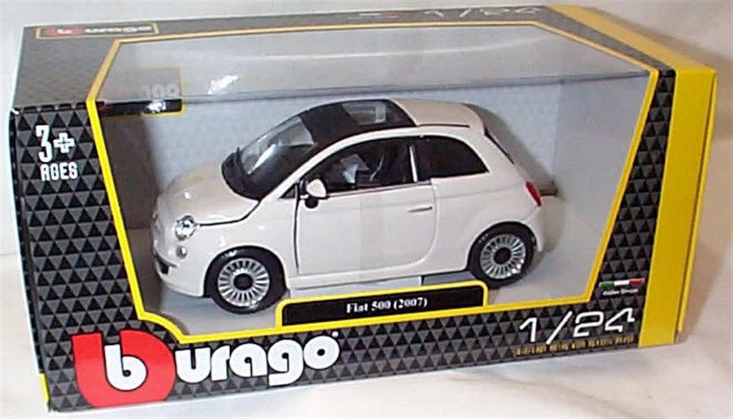 fiat 500 toy car white