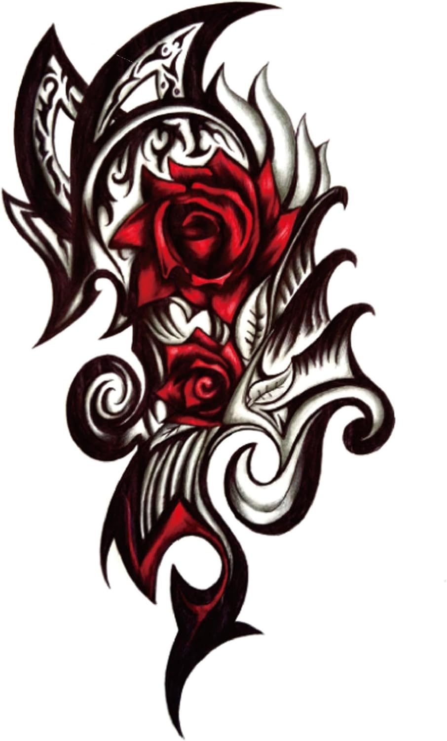 red rose tribal large 8.25" halfsleeve arm
