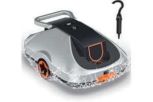 Cordless Robotic Pool Vacuum Cleaner for Above Ground Pools, Automatic Robot Pool Cleaner with 200-Minute Runtime, Powerful S