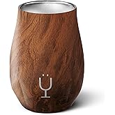 BrüMate NOS'R, Double-Wall Stainless Steel Whiskey Nosing Glass - 7 Oz (Walnut)