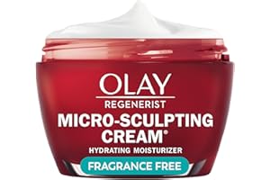 Olay Face Moisturizer, Regenerist Micro-Sculpting Cream for Women, Fragrance-Free - Hydrating, Anti-Aging, Anti-Wrinkle, Firming Skin Care - Hyaluronic Acid, Niacinamide, Amino Peptides, 1.7 Oz