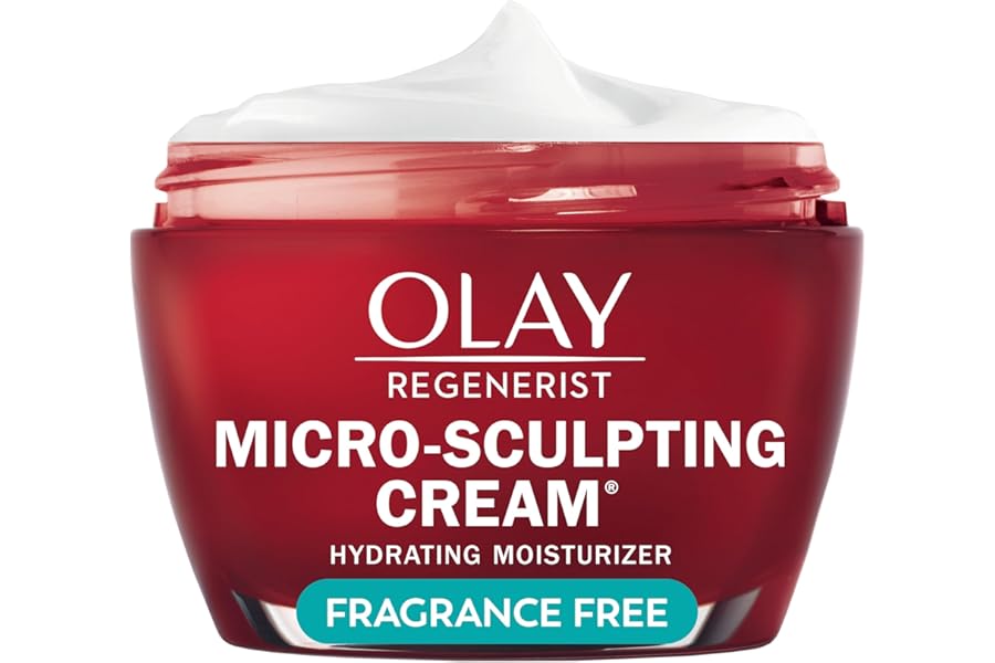 Olay Face Moisturizer, Regenerist Micro-Sculpting Cream for Women, Fragrance-Free – Hydrating, Anti-Aging, Anti-Wrinkle, Firming Skin Care – Hyaluronic Acid, Niacinamide, Amino Peptides, 1.7 Oz
