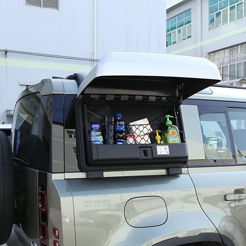 Exterior Side-Mounted Gear Box Carrier – Fits Land Rover Defender 110 (2020–2025) – Black ABS, Lockable