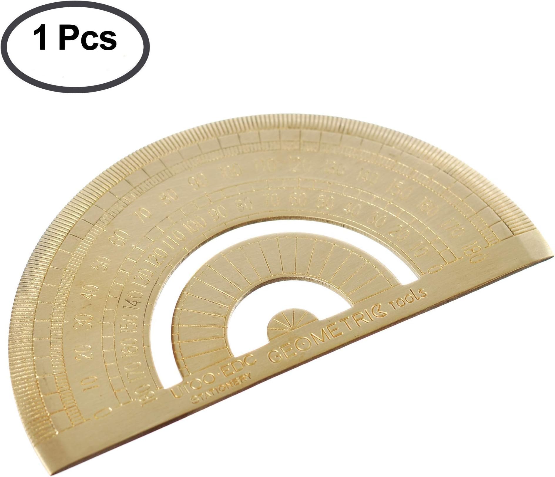 YZDING 1 Pc H65 Brass Protractor,Colur Rold