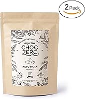 ChocZero's Keto Bark, Dark Chocolate Almonds with Sea Salt. Sugar Free, Low Carb. No Sugar Alcohols, No Artificial Sweeteners, All Natural, Non-GMO (2 bags, 6 servings/each)