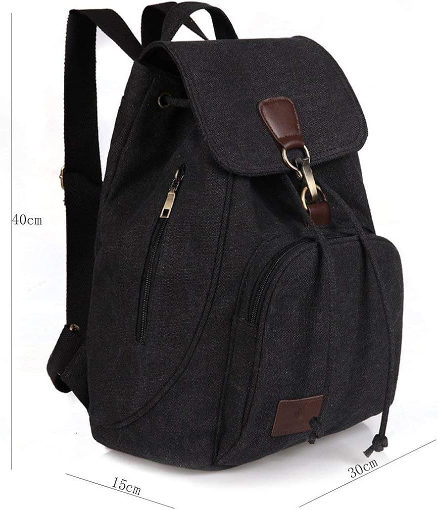 WITERY Women Ladies Retro Canvas Backpack Vintage Design Trendy Rucksack Casual Travel Shoulder Bag/Portable Handbag/College Daypack Backpack/Computer Laptop Bags - Image 5