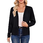 Yekaty Lightweight Cardigans for Women Summer Cropped Open Front Spring Cardigans Long Sleeve Jackets, S-2XL
