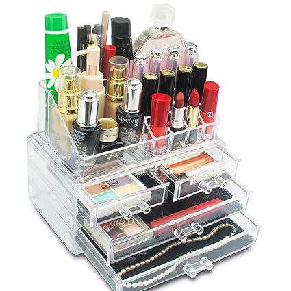Amazon Com Weiai Makeup Cosmetic Organizer Drawers 2 Piece