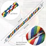 Mygeromon Bird Perch Cage Rope 31.5 Inch Parrot Parakeet Cockatiel Bungee Toy view 7