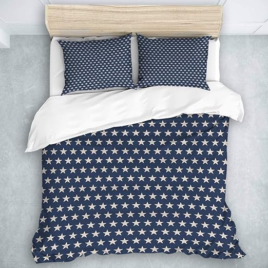 Amazon Com Mifsoiavv 3 Piece Duvet Cover Patriotic Star Of The